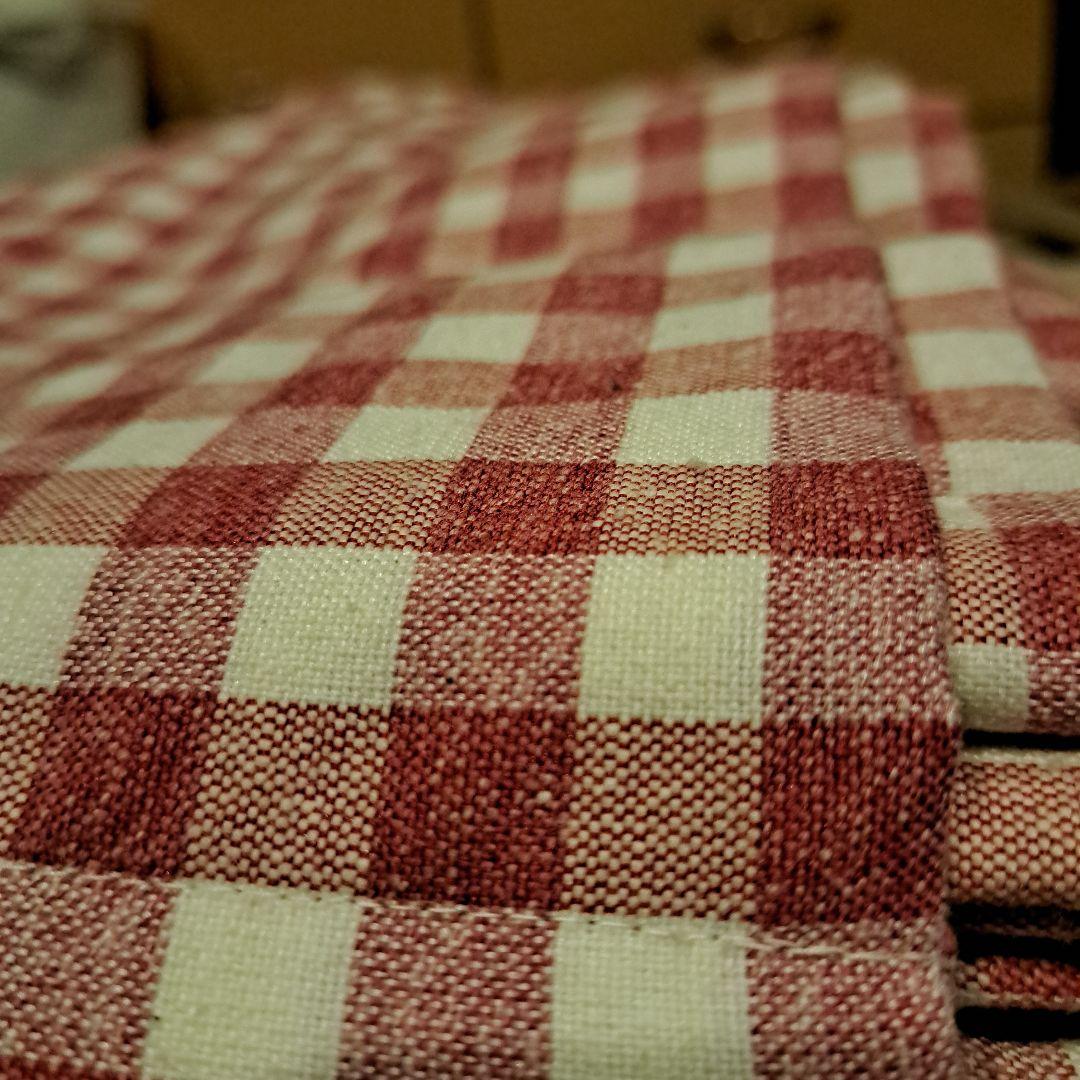 カーテン 100x230 2枚 ギンガムチェック レッド