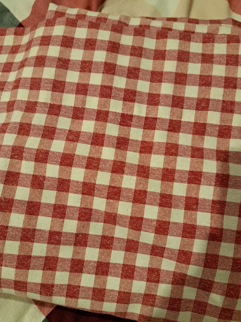 カーテン 100x230 2枚 ギンガムチェック レッド
