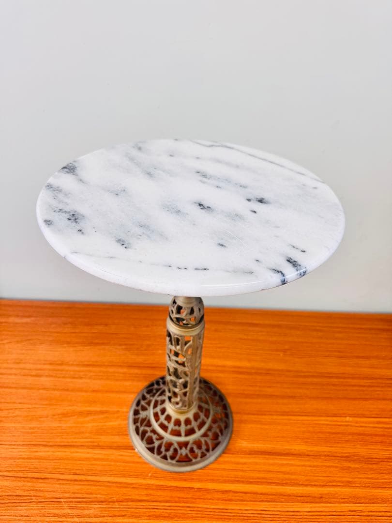天然大理石天板 装飾サイドテーブル 花台