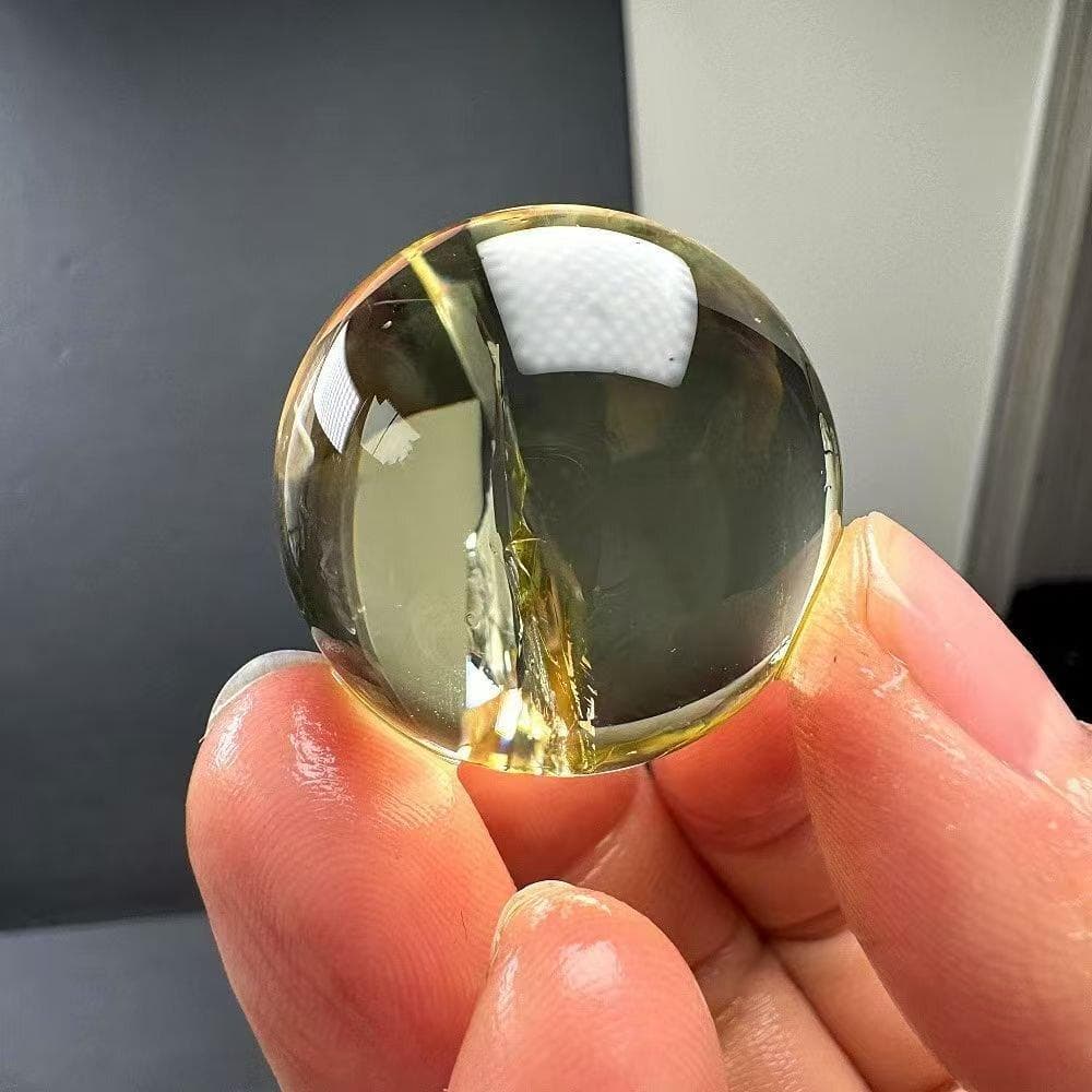 AAAA級金運UPレインボー天然シトリン丸玉B0113/YS/6001/169C