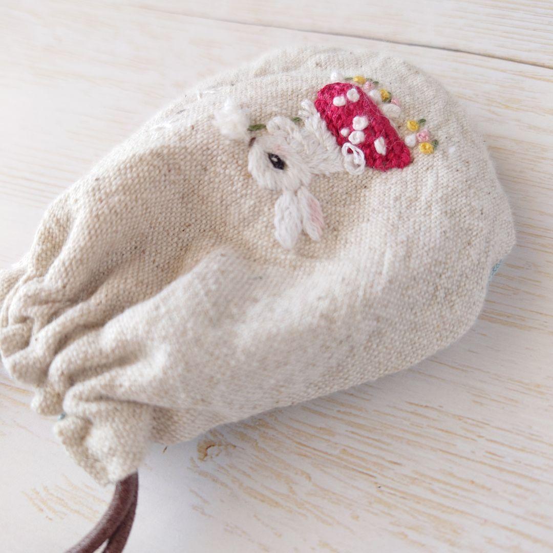 ちっちゃな巾着サシェ/詰替タイプ【うさこと綿毛】