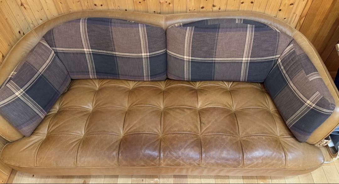 本革クラッシュゲートオピアム3人がけソファー