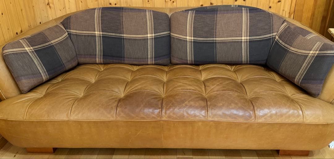 本革クラッシュゲートオピアム3人がけソファー