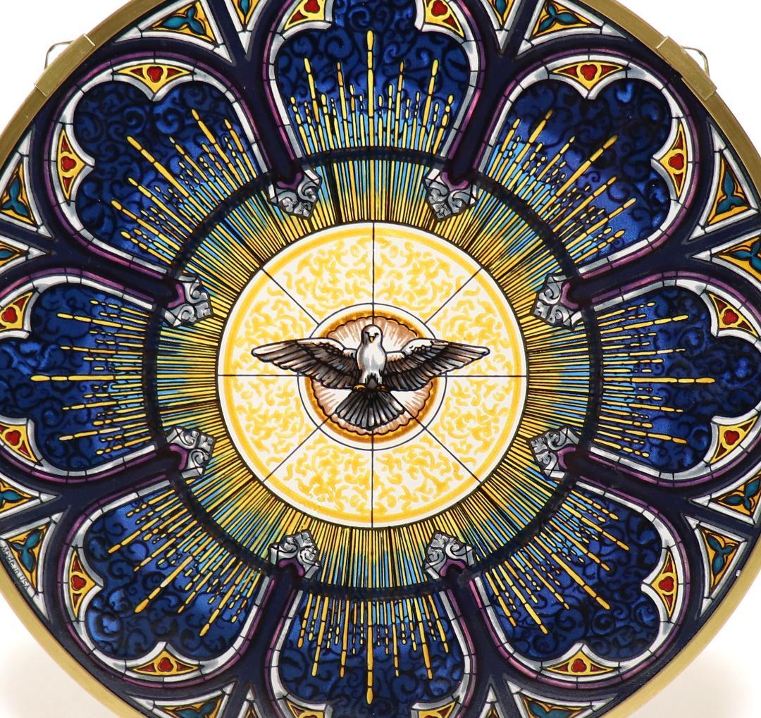 ルイスティファニー ヴィンテージ ステンドグラス 精霊 教会 アメリカ 平和の鳩