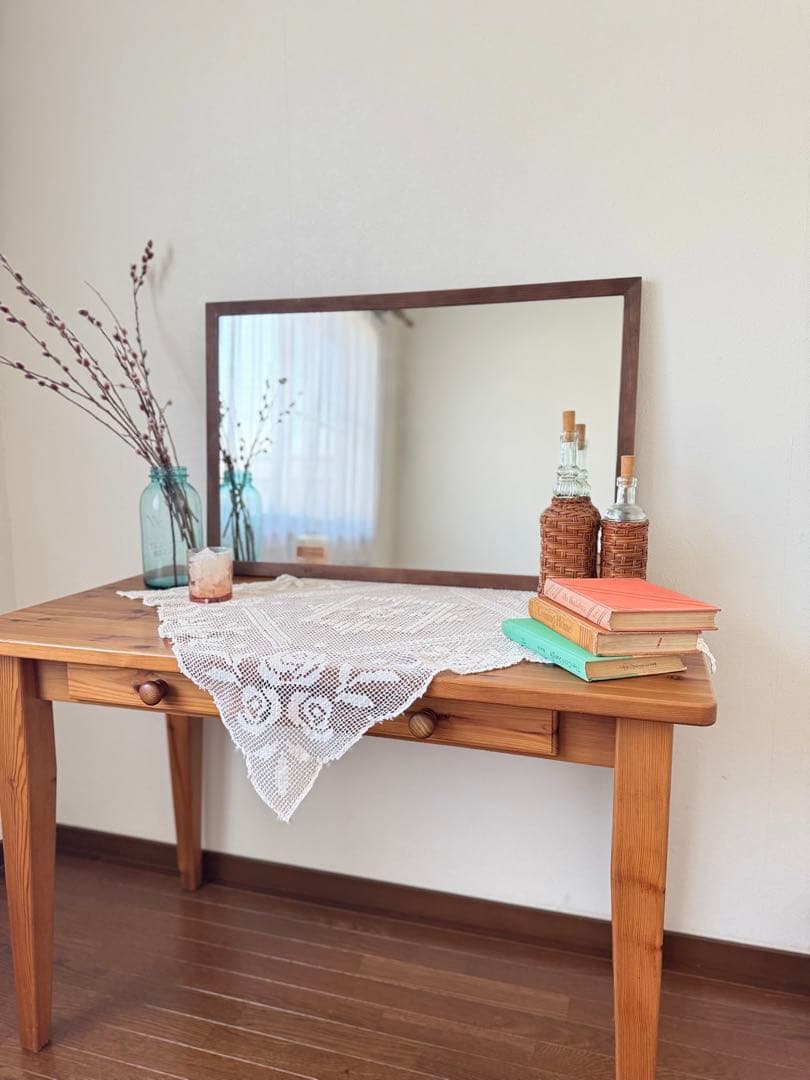 【日本製】　フラット　アンティーク調ミラー