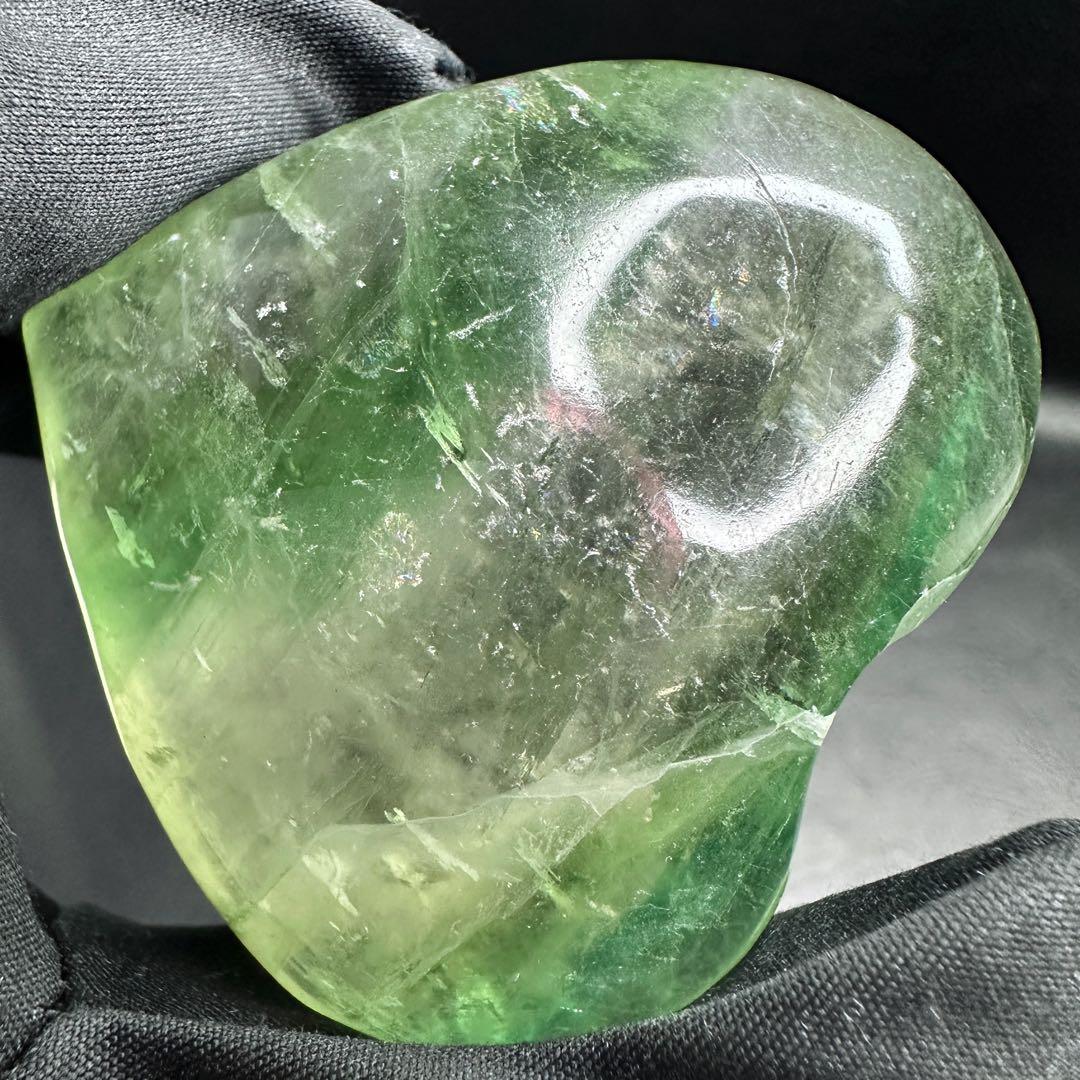 爆アレ❗️レインボー☆グリーンフローライト♡ハート♡ 蛍石パワーストーンA1189