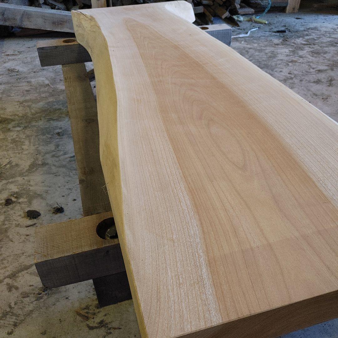 送料込み　一枚板　ケヤキ　欅　無垢材　天板　テーブル　カウンターDIY　番号62