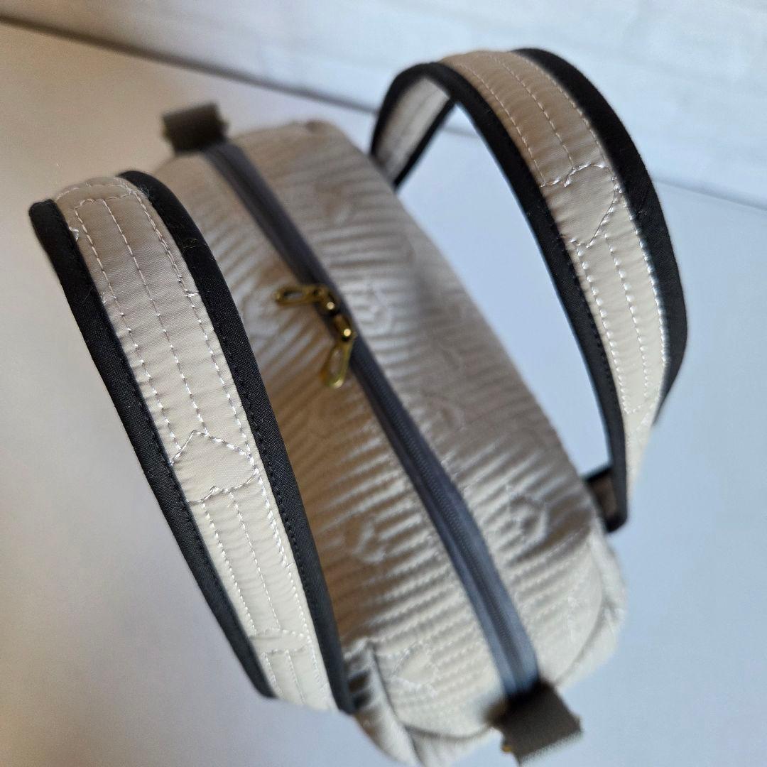 JUNE様　丸型ボストンバッグ(L)　ヌビキルト　ハンドメイド