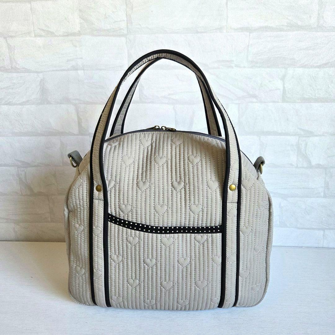 JUNE様　丸型ボストンバッグ(L)　ヌビキルト　ハンドメイド