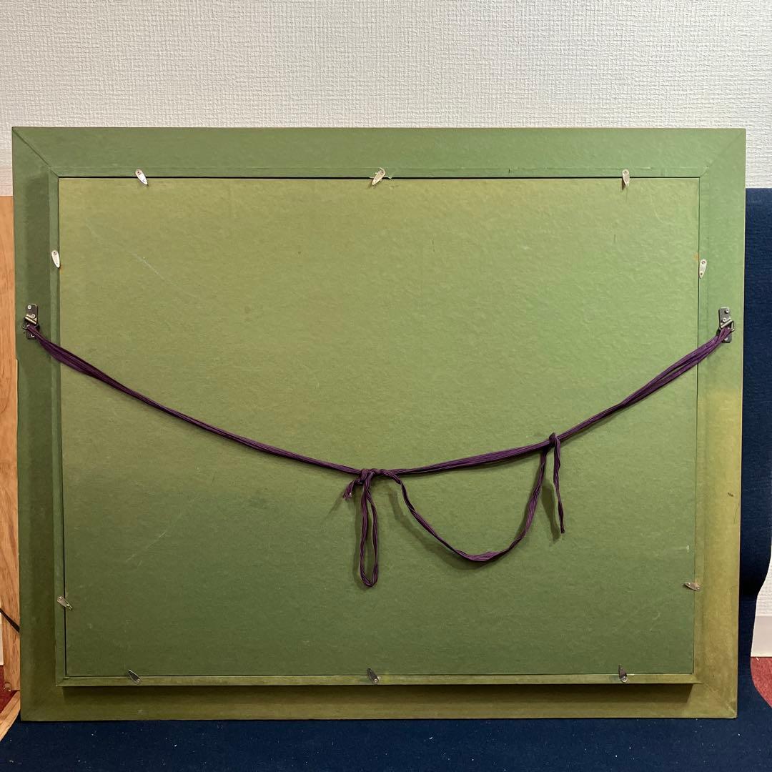 油彩　荒井慧(あらいさとし)「静物　P15」花　壺　果物