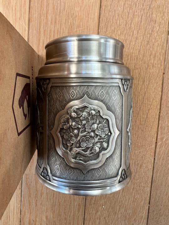 未使用品  Selangor pewter 茶筒　錫　ピューター