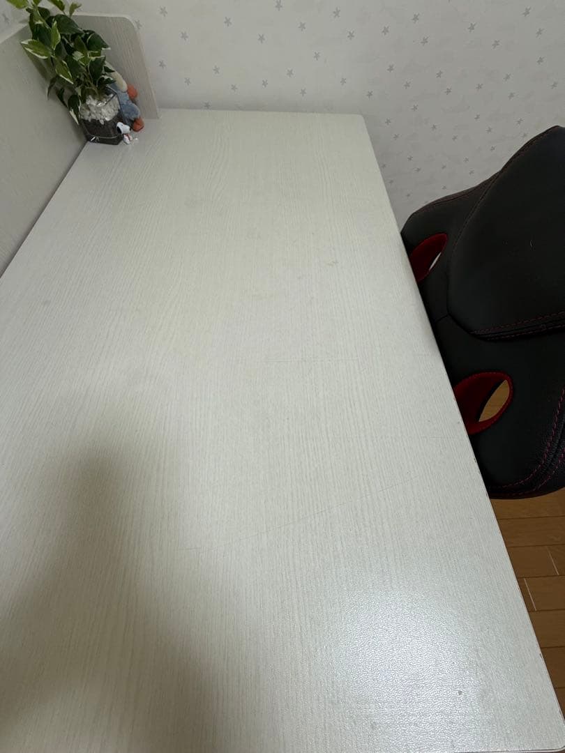 ロフトベッド・デスク付きホワイト 勉強机&椅子