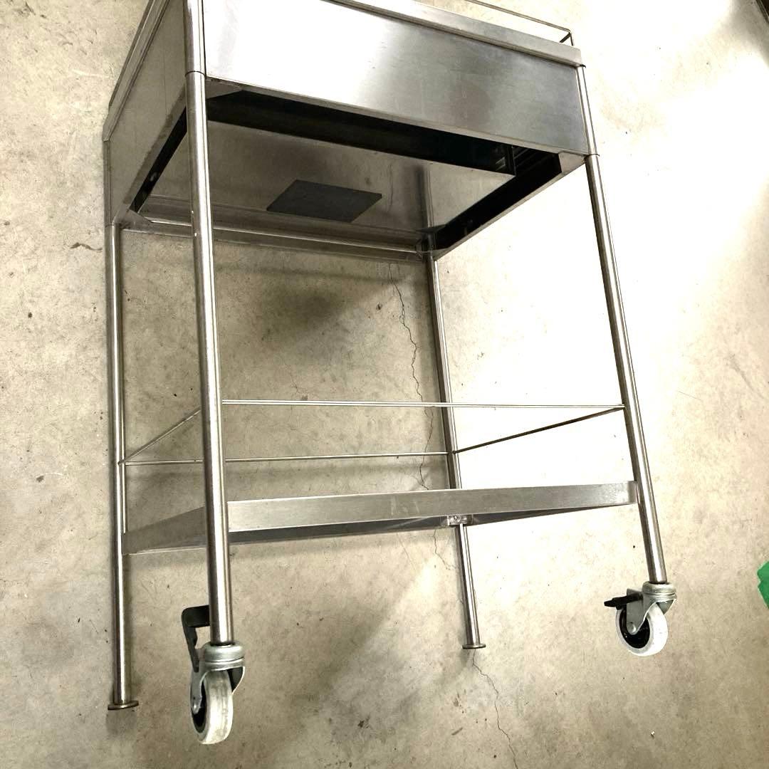 D45×W60×T86　送料込　ステンレス作業台　キャスター付き