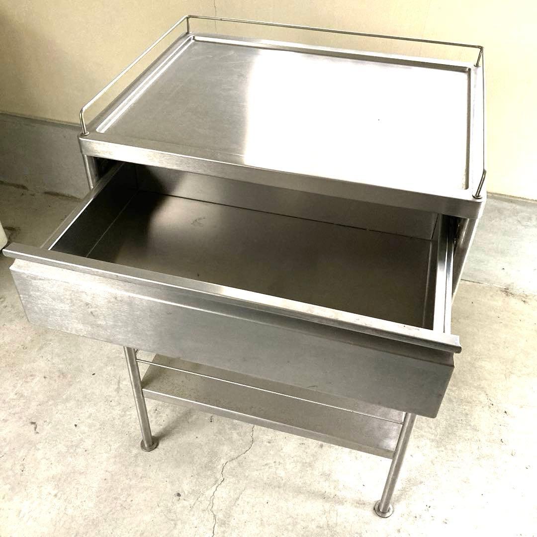 D45×W60×T86　送料込　ステンレス作業台　キャスター付き