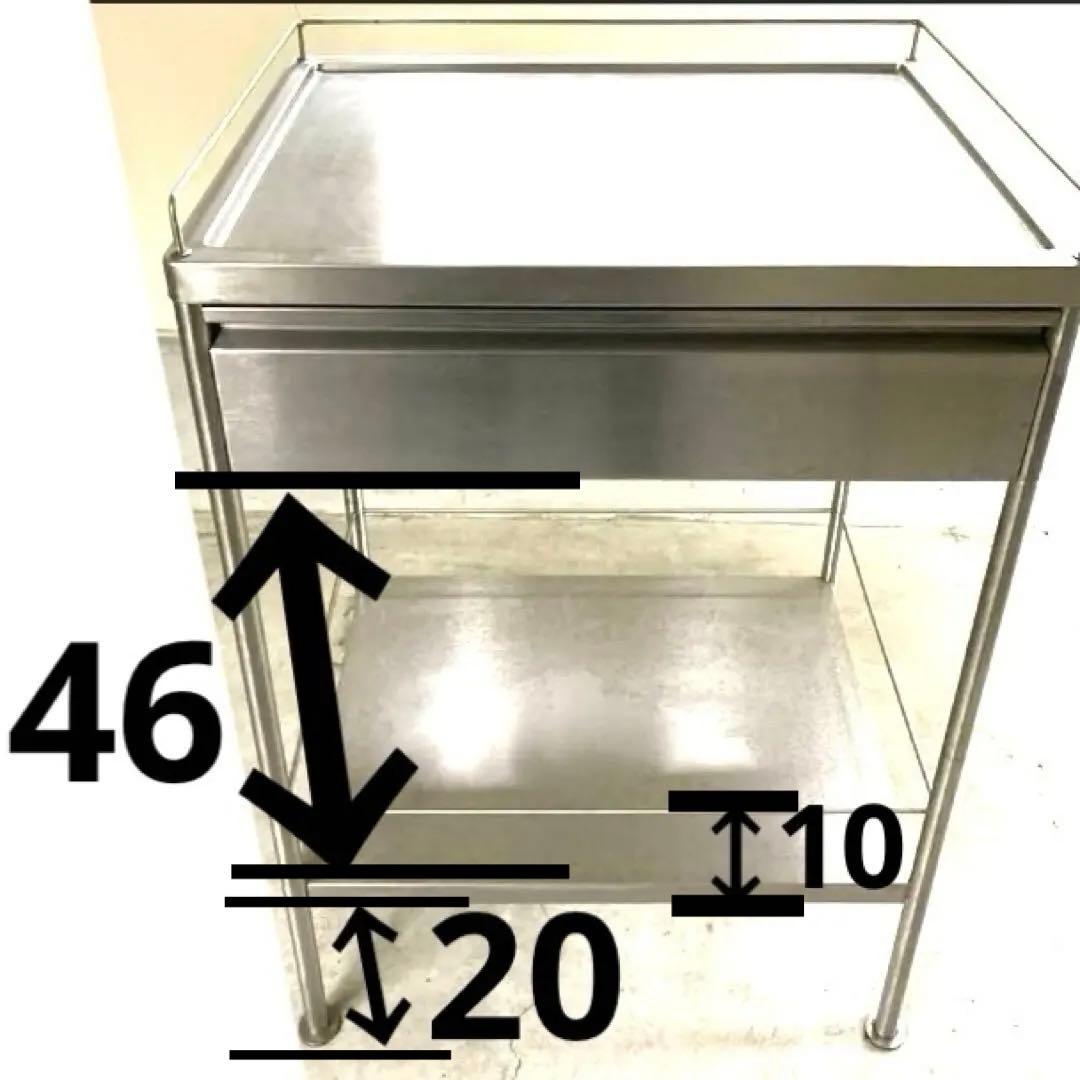 D45×W60×T86　送料込　ステンレス作業台　キャスター付き