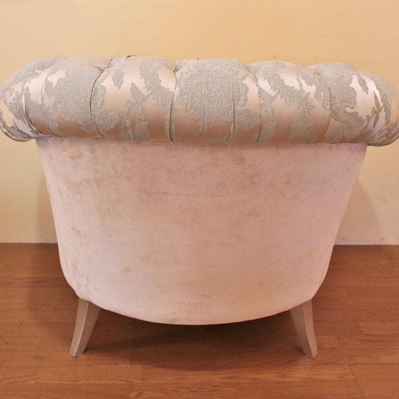 一人掛けソファ ファブリックチェア 水色 インテリア 122-331