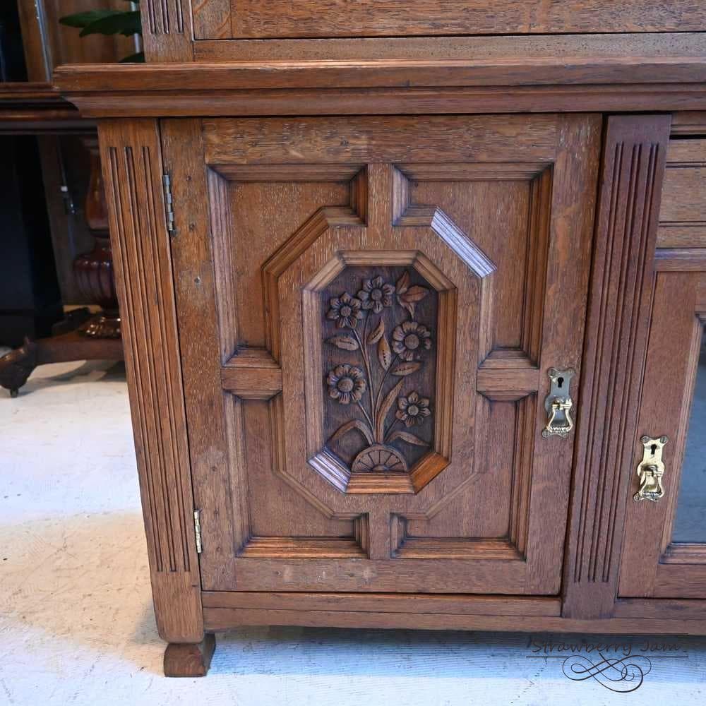 L3705-230 英国アンティーク キッチンキャビネット 食器棚 サイドボード