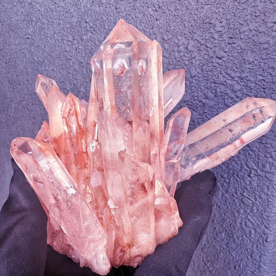 爆レア❗️高透明度❗️超綺麗♡超強いパワー ピンク ヒマラヤ クラスターA1435