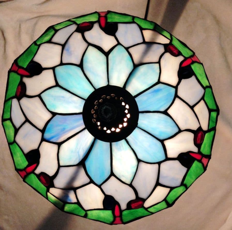 ステンドグラス　ランプ　とんぼ