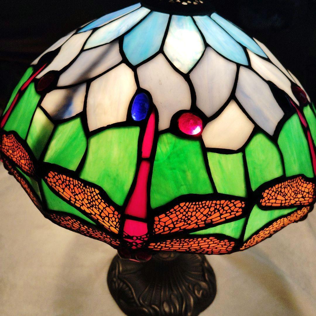 ステンドグラス　ランプ　とんぼ
