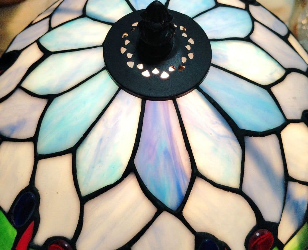 ステンドグラス　ランプ　とんぼ