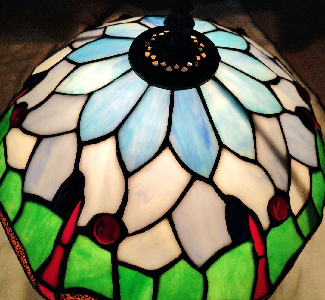 ステンドグラス　ランプ　とんぼ