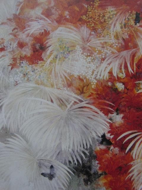 鍵谷節子、【デイゴの咲く時】、希少な額装用画集より、新品額装付、状態良好