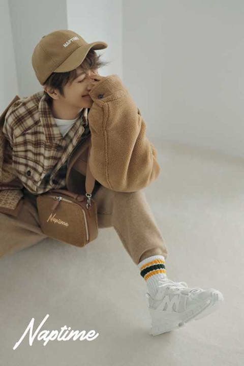 Naptime nissy 西島隆弘 ベージュ ボアジャケット - メルカリ