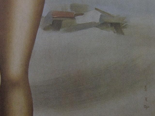 東郷青児、子供、希少な大判額装用画集より、新品高級額装付、状態良好