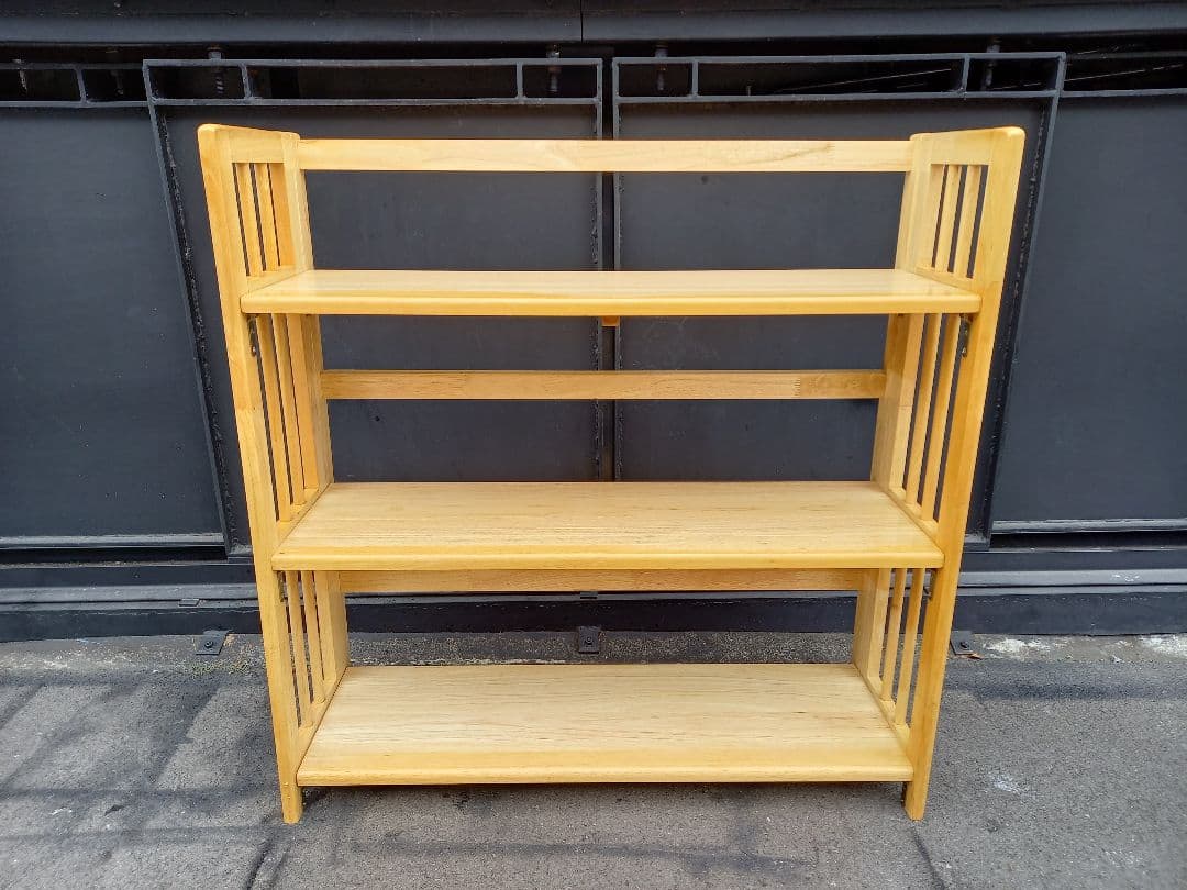 ナチュラル　モダン　ウッド　オープン　ラック　キャビネット　飾り棚