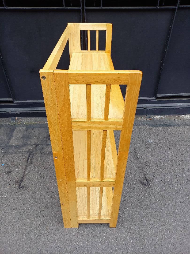 ナチュラル　モダン　ウッド　オープン　ラック　キャビネット　飾り棚