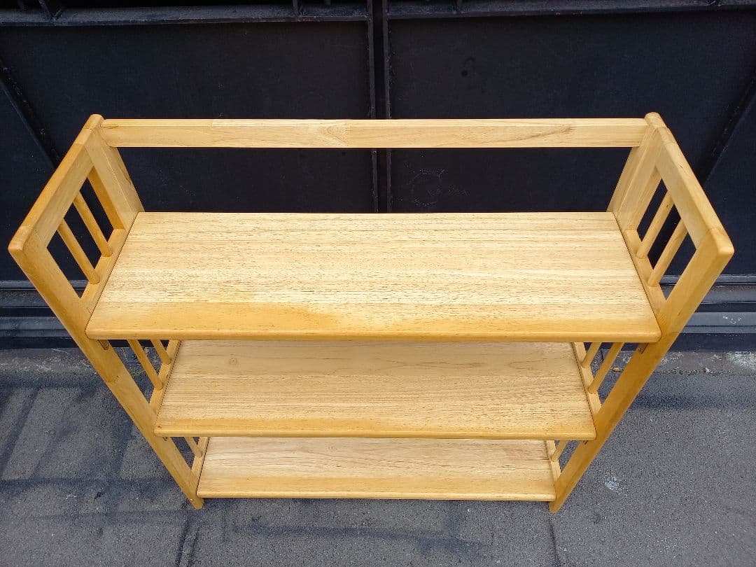 ナチュラル　モダン　ウッド　オープン　ラック　キャビネット　飾り棚