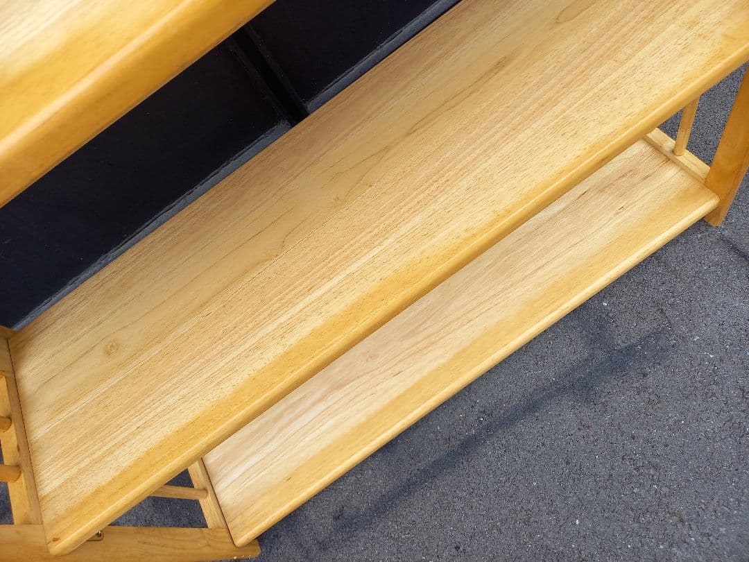 ナチュラル　モダン　ウッド　オープン　ラック　キャビネット　飾り棚