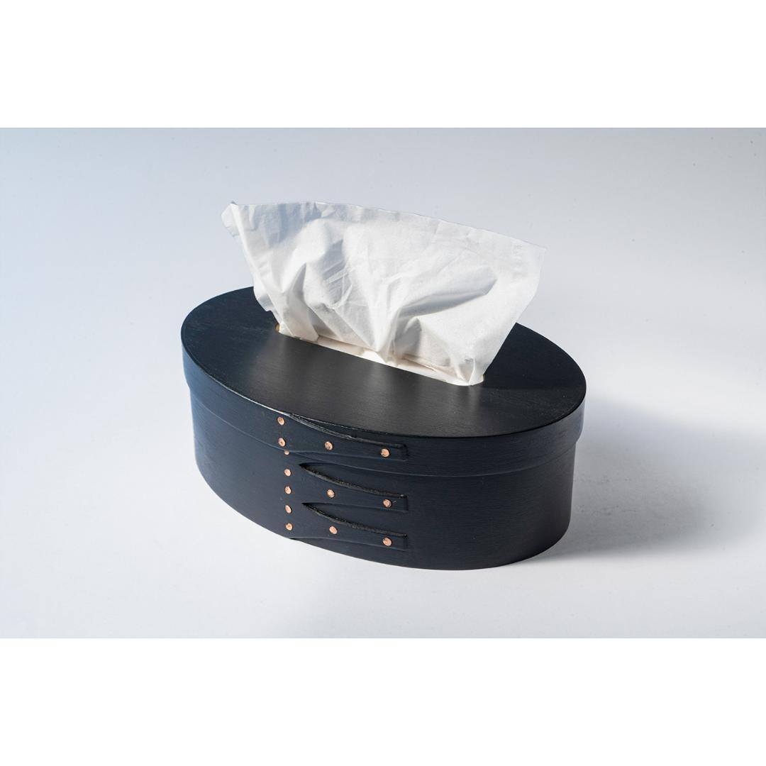 【受注製作】シェーカーオーバルテッシュボックス ブラックチェリー黒塗装