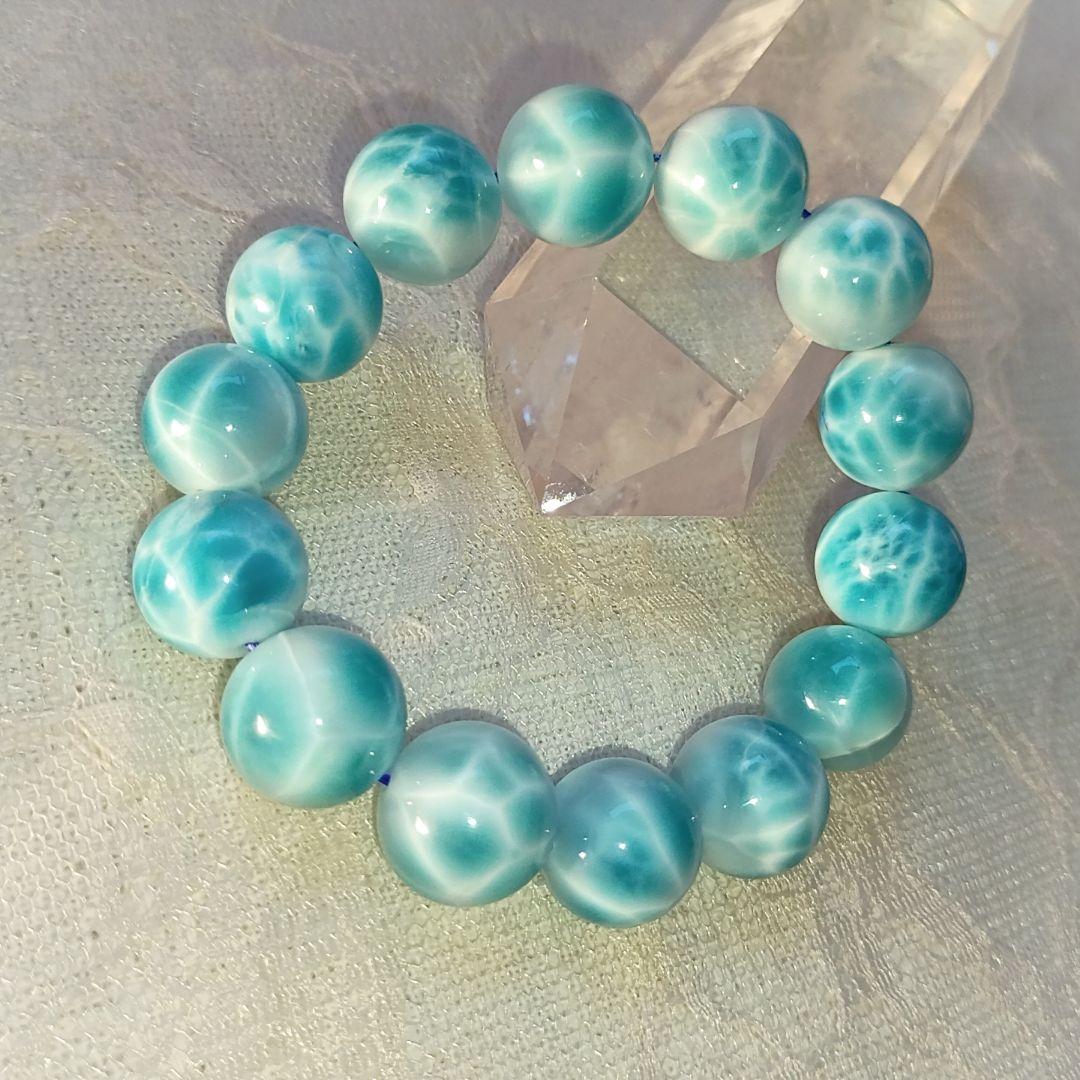 【明日発送可能】癒し ラリマー ペクトライト ブレスレット ドミニカ共和国