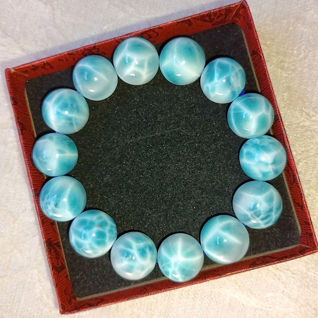 【明日発送可能】癒し ラリマー ペクトライト ブレスレット ドミニカ共和国