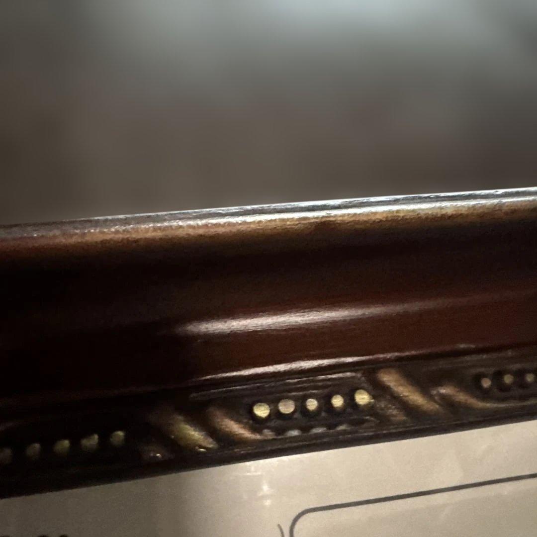 アンティーク　ダークブラウン装飾フォトフレーム