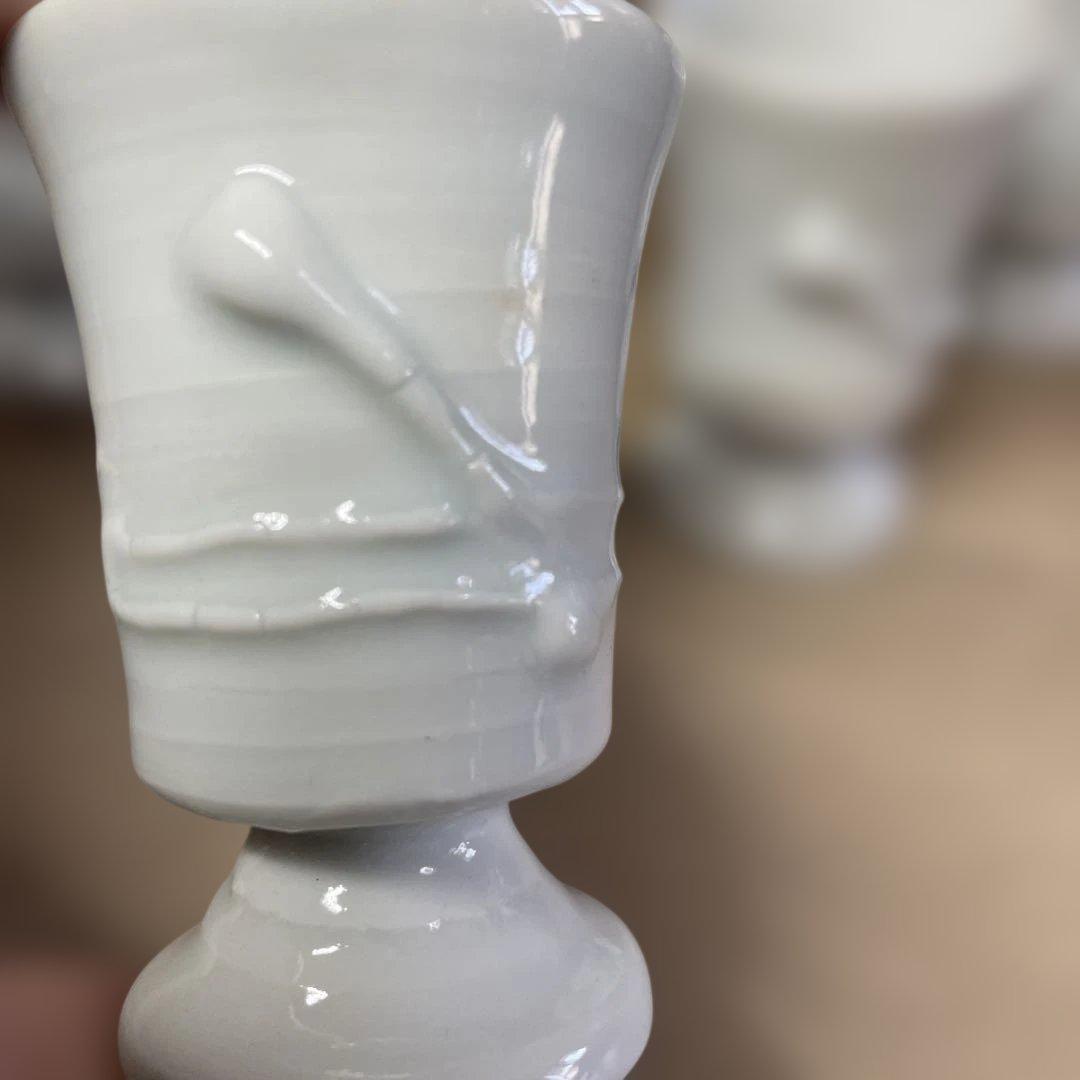 上田恒次 白磁高杯 共箱 - メルカリ