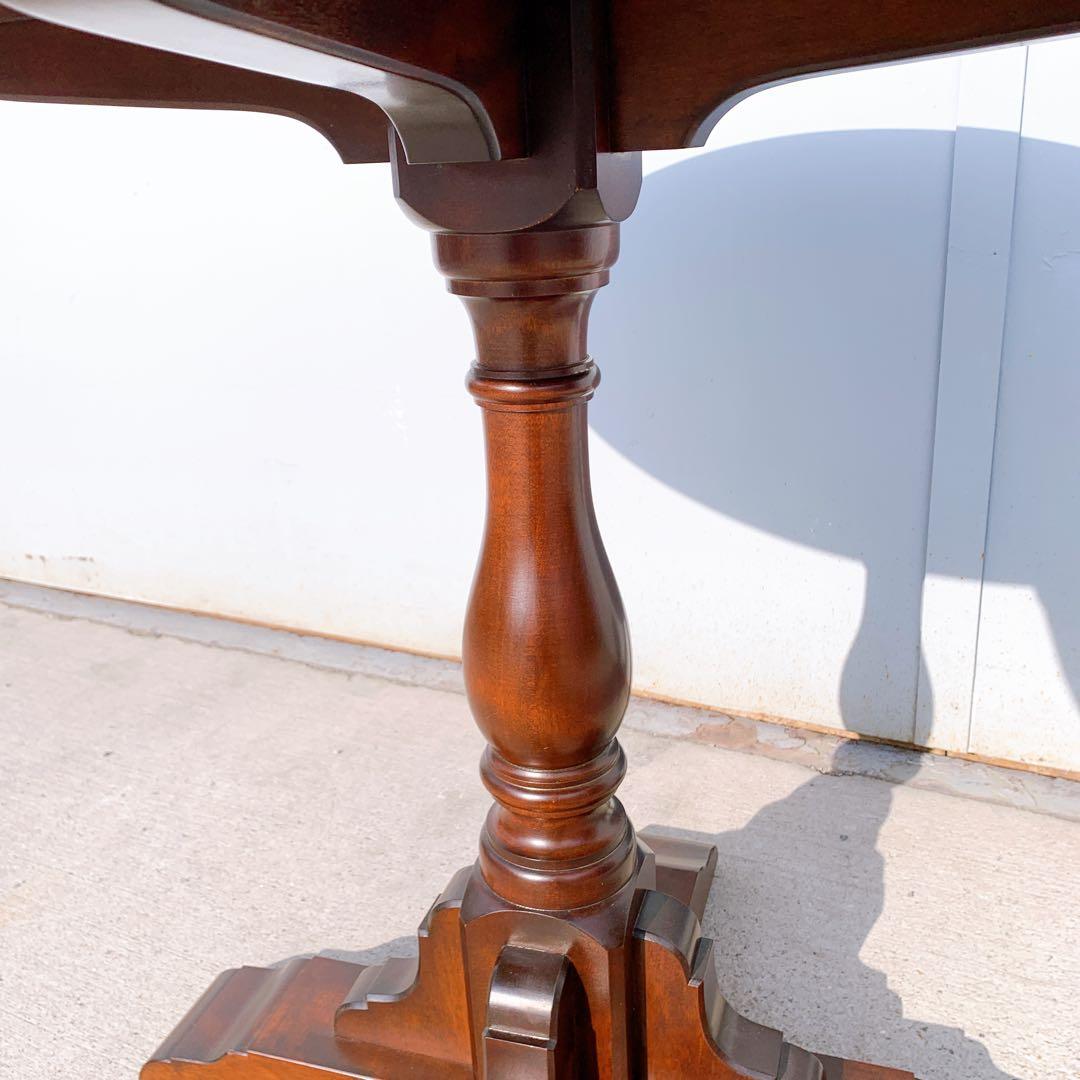 【希少家具】松本民芸家具 円卓 円形 無垢材 彫刻 テーブル