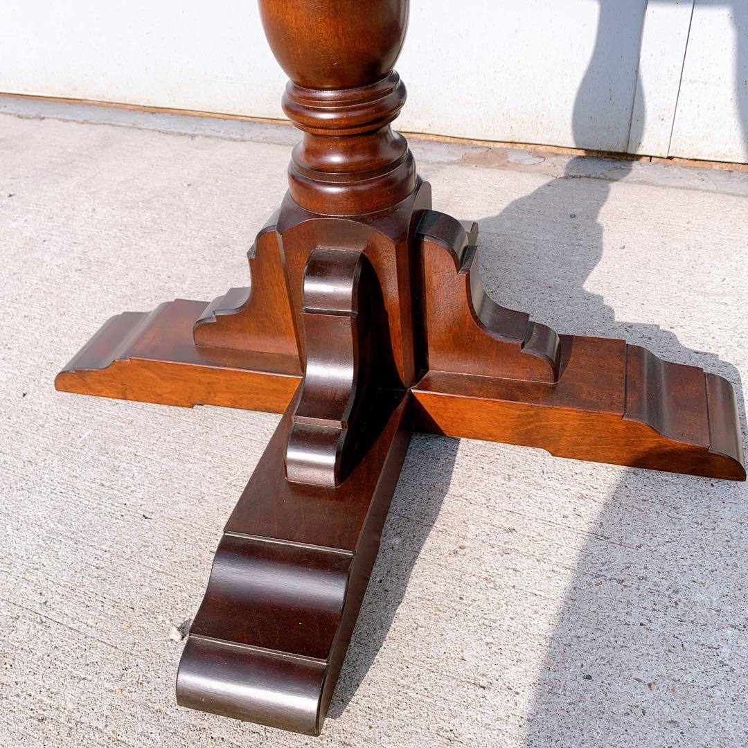 【希少家具】松本民芸家具 円卓 円形 無垢材 彫刻 テーブル