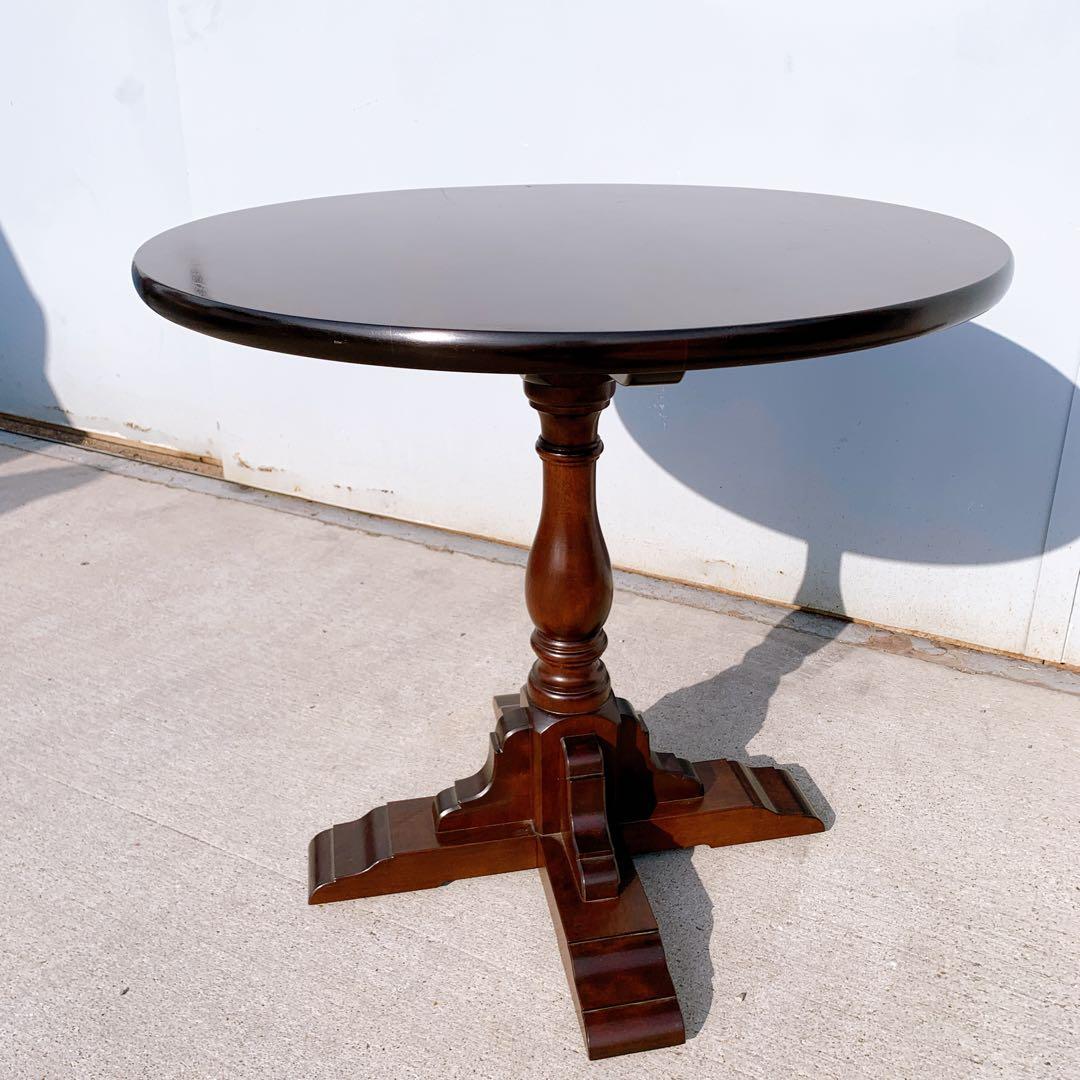 【希少家具】松本民芸家具 円卓 円形 無垢材 彫刻 テーブル