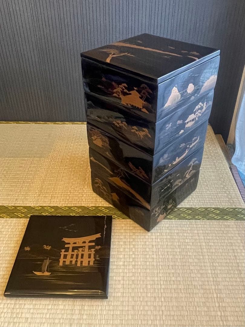 輪島塗 重箱 五段重箱 アンティーク 昭和50年 木箱付 - メルカリ