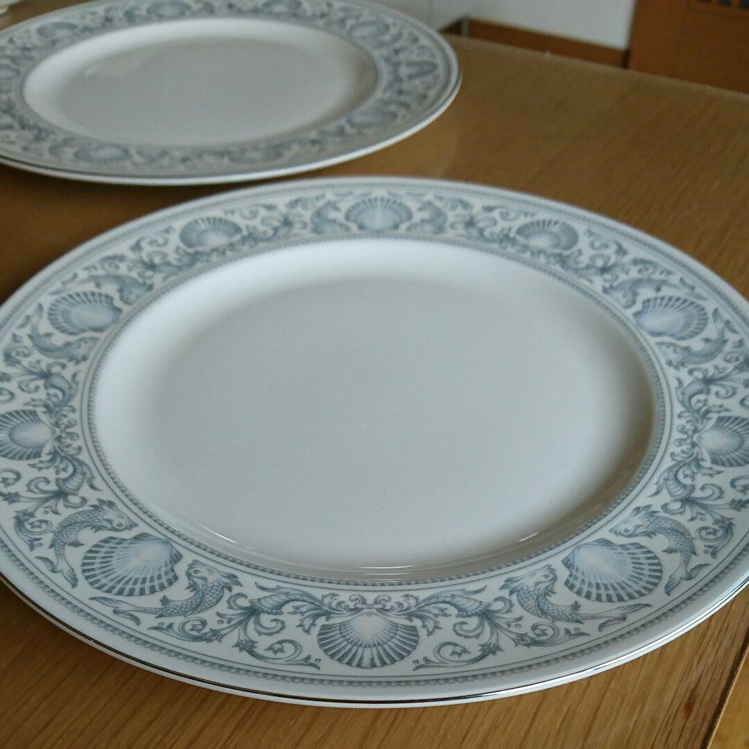 【ウェッジウッド】 ドルフィンホワイト プレート