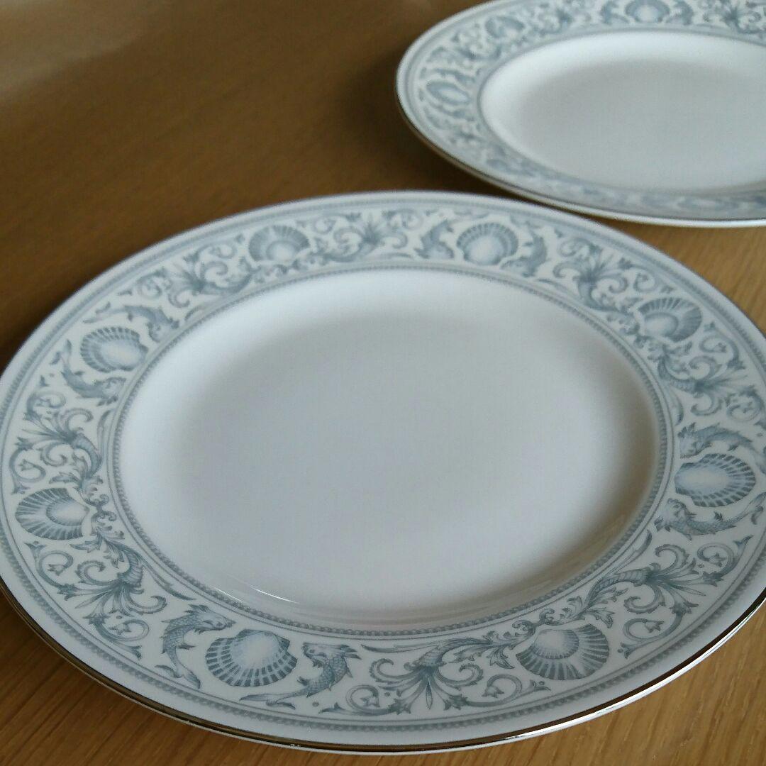 【ウェッジウッド】 ドルフィンホワイト プレート