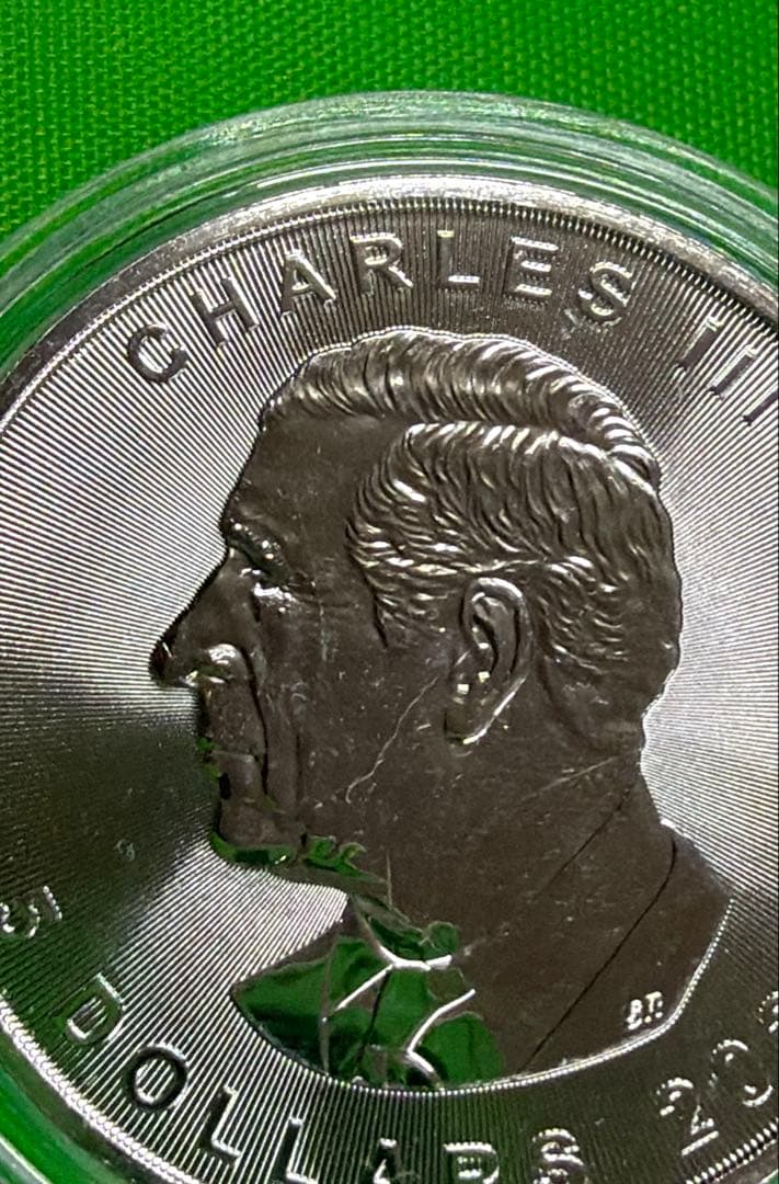 特価カナダ 2025年 チャールズ3世 銀貨 5ドル クリアケース付き保証