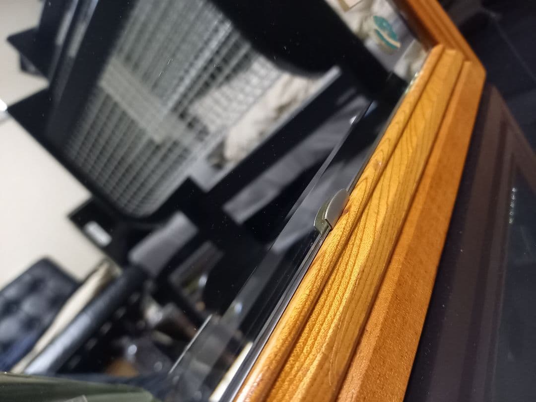 希少　1970's　サンミラー　真鍮　オーク　2WAYデザイン　フレーム　ミラー