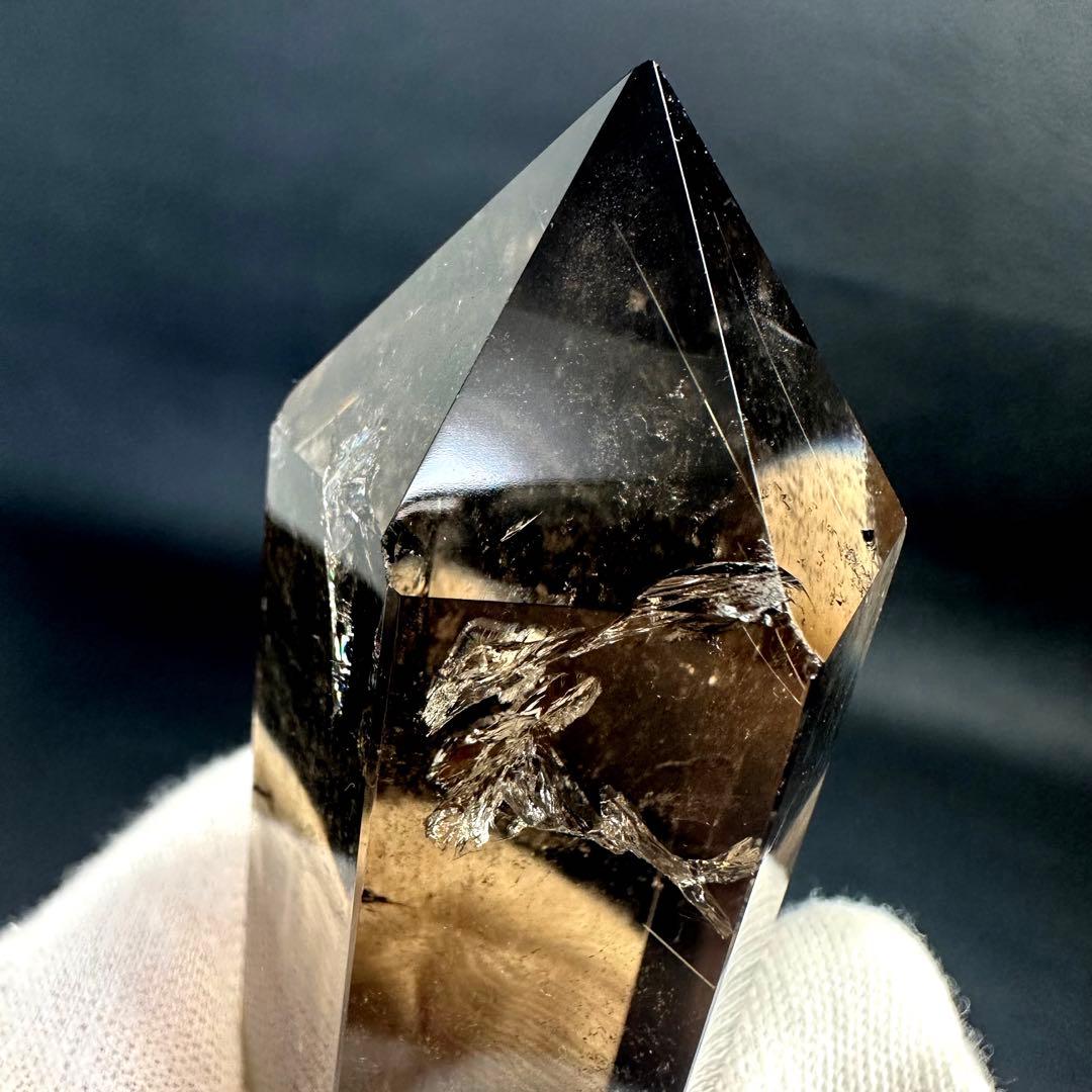 【金運· 魔除 】ルチルクォーツ ☆虹☆スモーキークォーツダブルポイントA949