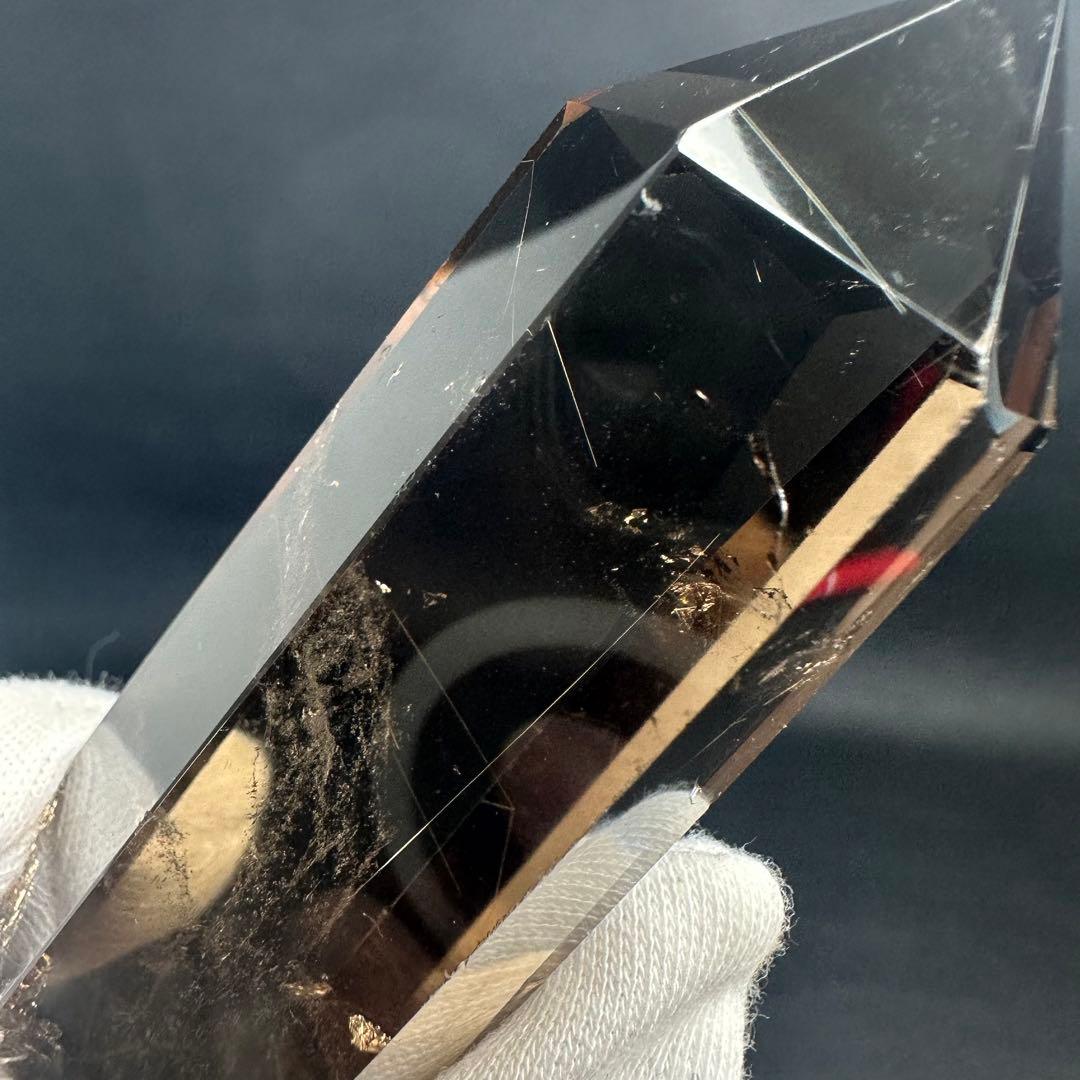 【金運· 魔除 】ルチルクォーツ ☆虹☆スモーキークォーツダブルポイントA949