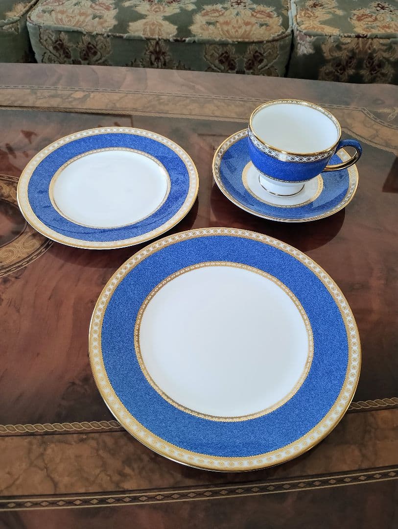 【美品】ウェッジウッド　 ユーランダーパウダーブルー ４点セット