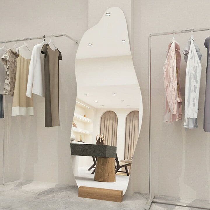 【新品】スタンドミラー 北欧 姿見 2Way ウォールミラー 全身鏡 壁掛け